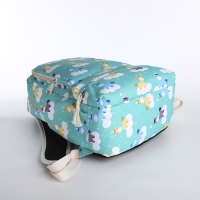 Рюкзак школьный на молнии, сумка, косметичка, цвет бирюзовый