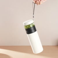 Термос для чая и кофе, 500 мл, с колбой, сохраняет тепло до 8 ч, белый