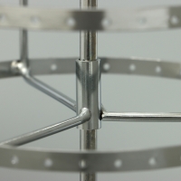 Подставка для украшений &laquo;Вертушка&raquo;,4 яруса,72 пары, металл, 15&times;15&times;34 см, цвет хром