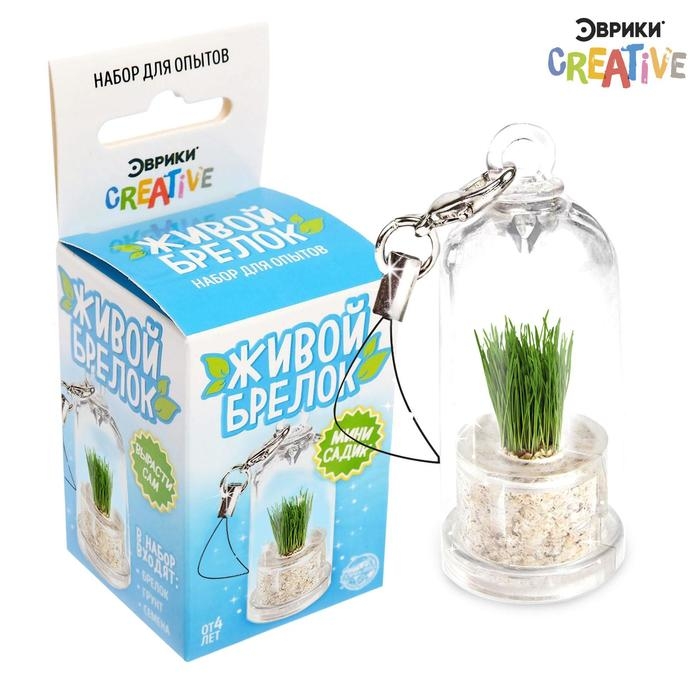 Набор для опытов «Живой брелок», мини-сад, вырасти сам Набор для опытов «Живой брелок», мини-сад, вырасти сам