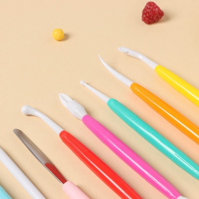 Набор для моделирования кондитерских украшений Доляна, 10 шт, цвет МИКС Набор для моделирования кондитерских украшений Доляна, 10 шт, цвет МИКС