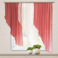 Комплект штор для кухни Witerra Мальва 280х150см, бордо, пэ100% Комплект штор для кухни Witerra Мальва 280х150см, бордо, пэ100%