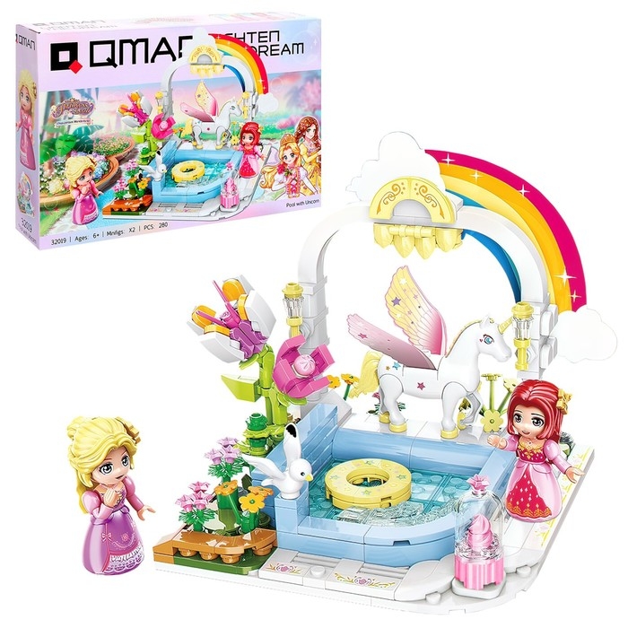 Конструктор Принцессы &laquo;Бассейн с единорогом&raquo;, 280 деталей