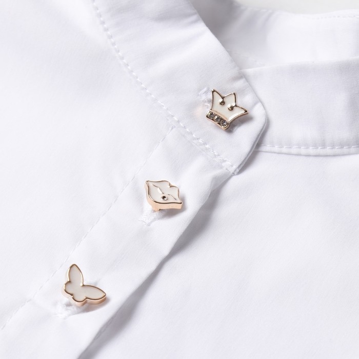 Платье для девочки MINAKU: Cotton collection цвет белый, р-р 128