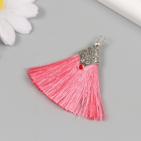 Декор для творчества текстиль "Кисть Восток" коралл набор 2 шт 1,6х4,5 см