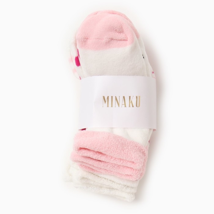 Набор детских носков 5 пар MINAKU "Нежность", цв.розовый, р-р 11-14 см