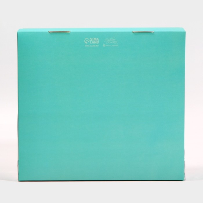 Коробка кондитерская с PVC-крышкой, упаковка, &laquo;Тиффани&raquo;, 25 х 22,5 х 10 см