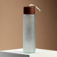 Бутылка для воды &laquo;Люби, смейся, живи&raquo;,стекло, цвет МИКС , 350 мл