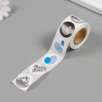 Наклейка бумага "Природа" d=2,5 см 252 шт в рулоне Наклейка бумага "Природа" d=2,5 см 252 шт в рулоне