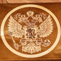 Нарды ручной работы "Герб", 60х30 см, с шахматным полем, Армения