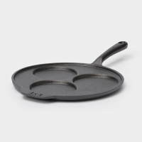 Сковорода-оладница чугунная, d=19,5 см, чугунная ручка, цвет чёрный Сковорода-оладница чугунная, d=19,5 см, чугунная ручка, цвет чёрный