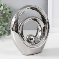 Сувенир керамика "Абстракция. Равновесие" серебро 17,5х6,5х19,5 см