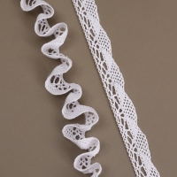 Тесьма вязаная, на резинке, 20 мм, 9 &plusmn; 0,5 м, цвет белый