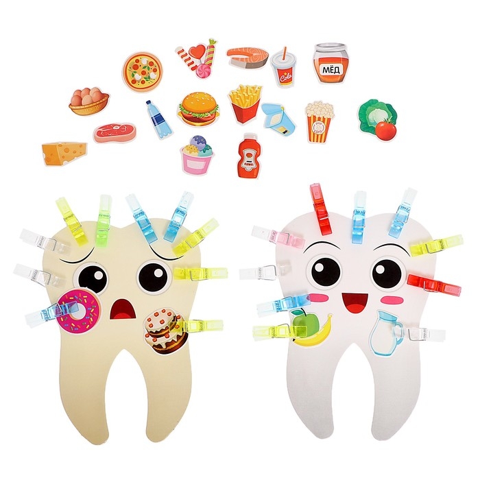 IQ-игра с прищепками &laquo;Вредное и полезное&raquo;