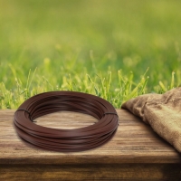 Ротанг искусственный гладкий 6 мм 100 м полутрубка (каштан) Ротанг искусственный гладкий 6 мм 100 м полутрубка (каштан)