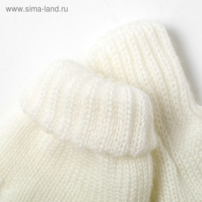 Варежки для девочки двойные &laquo;Панда&raquo;, белый, размер 12