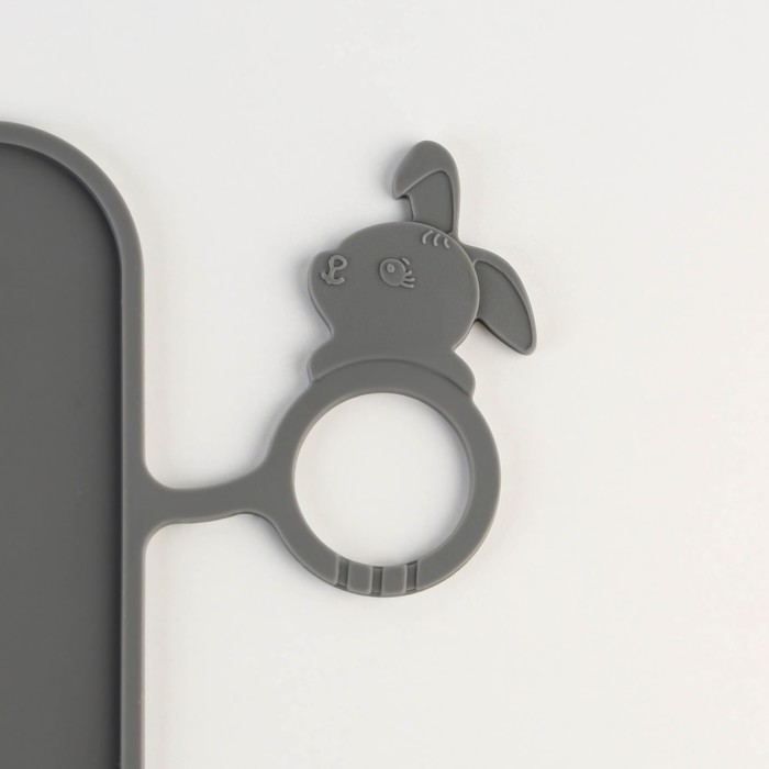 Коврик силиконовый под миску &laquo;Паттерн&raquo;, 30х40 см, серый