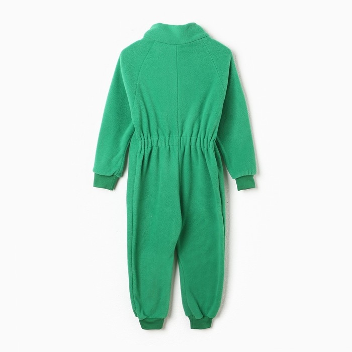 Комбинезон флисовый, цвет зелёный, рост 98-104 см