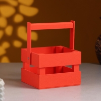 Кашпо деревянное 12×11×9 см "Однушка Лайт", двухреечное, красный Дарим Красиво Кашпо деревянное 12×11×9 см "Однушка Лайт", двухреечное, красный Дарим Красиво