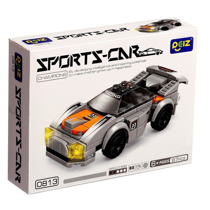 Конструктор Гонка «Спорткар», 97 деталей Конструктор Гонка «Спорткар», 97 деталей