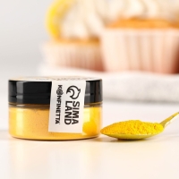 Глиттер кандурин &laquo;Жёлтый&raquo; для десертов и напитков, водорастворимый, 5 г.