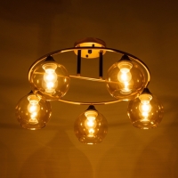 Люстра "Сицилия" 5х60Вт Е27 Золото 55х55х25,5см