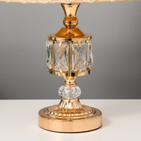 Лампа настольная "Энтузиазм" 1x60Вт E27 золото низ подсветка 26х26х46 см RISALUX