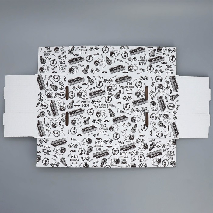 Коробка подарочная сборная с окном, упаковка, &laquo;Лучше всех&raquo;, белый ,27х10х21 см