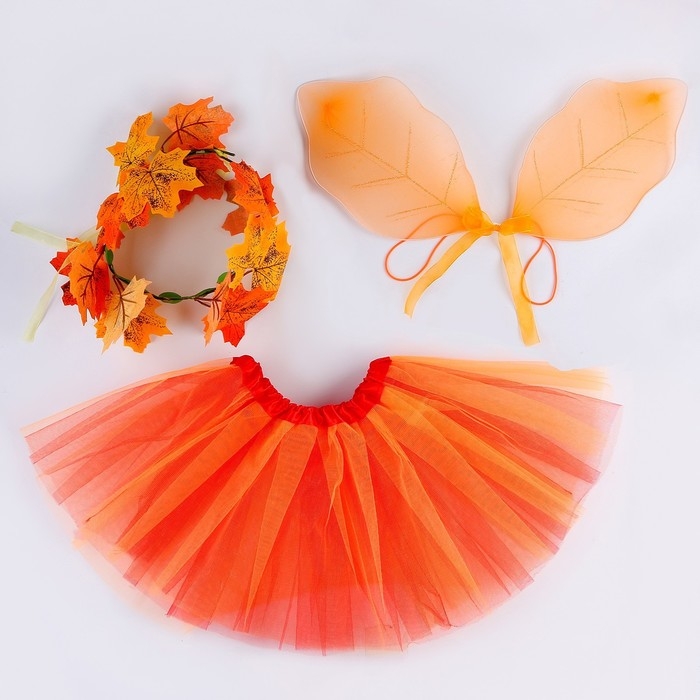 Карнавальный набор &laquo;Осенняя фея&raquo;: юбка, крылья, венок
