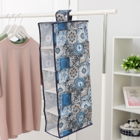 Кофр подвесной Доляна «Мозаика», 5 отделений, 30×15×70 см, цвет синий Кофр подвесной Доляна «Мозаика», 5 отделений, 30×15×70 см, цвет синий