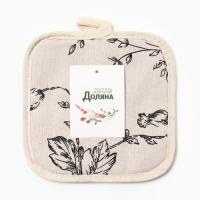 Прихватка Доляна "Цветы" 17*17см, 100%хл