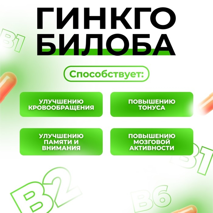 Гинкго Билоба Ангио, 60 капсул по 500 мг