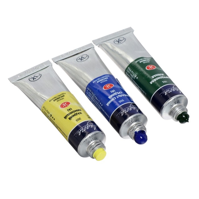 Краска масляная художественная, набор 12 цветов х 18 мл, ЗХК Краска масляная художественная, набор 12 цветов х 18 мл, ЗХК "Ладога" подарочный, кисти 2 штуки, масло льняное 120 мл, 1241967