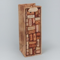 Пакет подарочный под бутылку, упаковка, &laquo;Радости&raquo;, 9 х 25 х 8.9 см