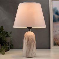 Лампа настольная 16383/1 E27 40Вт бело-серый 23х23х39 см RISALUX