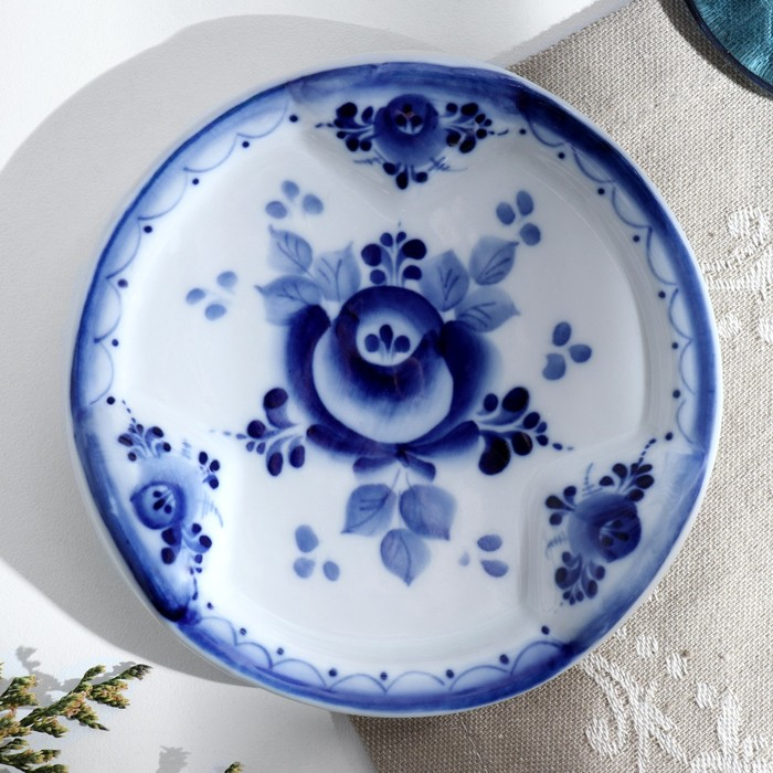 Набор для специй &laquo;Ромашка&raquo;, 4 предмета, гжель