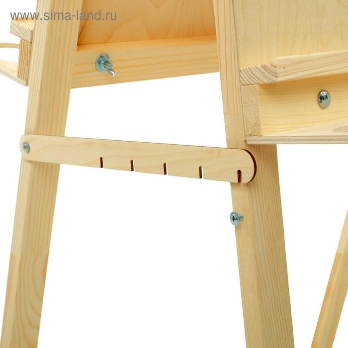 Мольберт тип &laquo;Хлопушка&raquo;, двусторонний, 120 х 60 х 65 см, планшет 60 х 60 см, полка с двумя подстаканниками, неокрашенное дерево, Calligrata