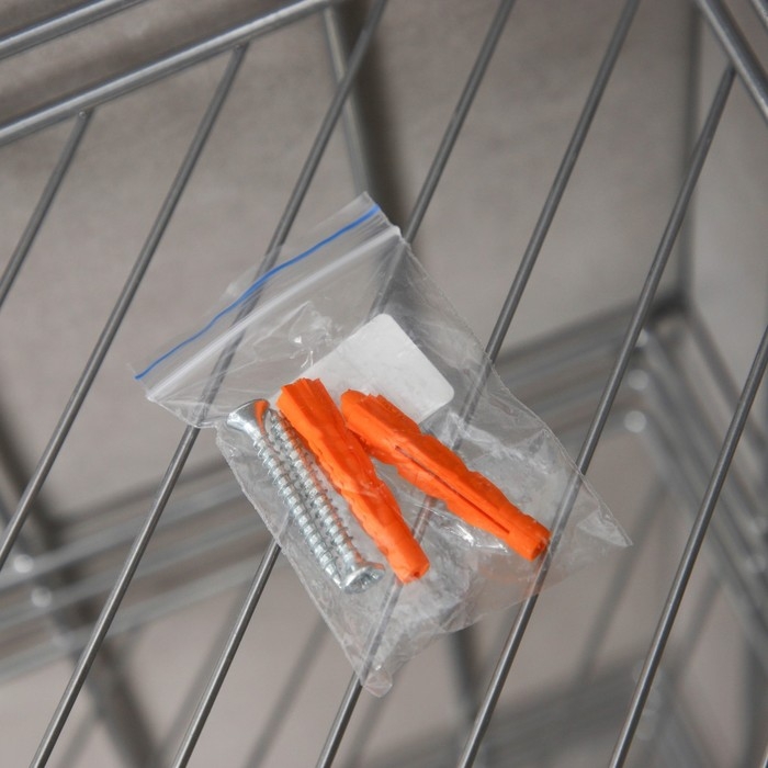 Полка угловая 4-х ярусная, 27&times;21&times;69 см, цвет хром