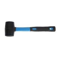 Киянка ТУНДРА, фиберглассовая рукоятка, черная резина, 220 г