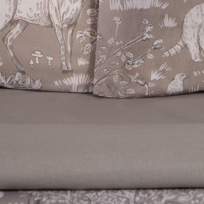 Постельное бельё Этель Дуэт &laquo;Сказочный лес&raquo; 143х215 см - 2 шт, 220х240 см, 70х70 см -2 шт, поплин 125 г/м