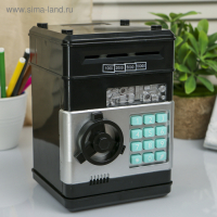 Копилка пластик для монет и купюр"Сейф "кодовый замок, звук 3АА МИКС 19,5х12,3х13 см Копилка пластик для монет и купюр"Сейф "кодовый замок, звук 3АА МИКС 19,5х12,3х13 см