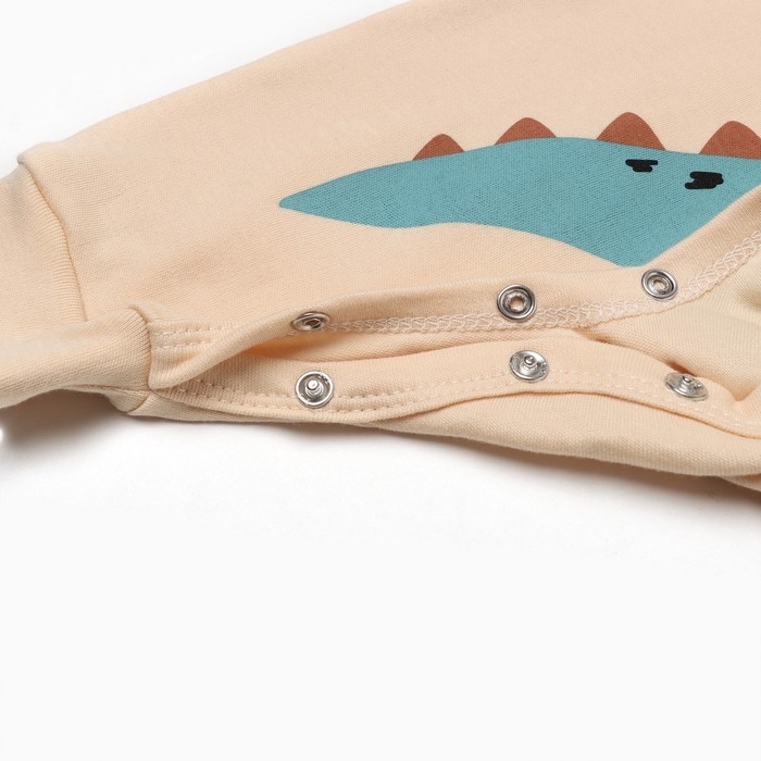 Комбинезон Крошка Я "Дракоша", рост 62-68 см, бежевый