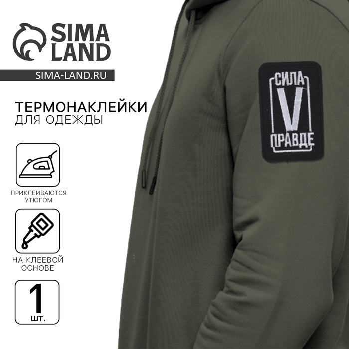 Термонаклейка на одежду &laquo;Сила в правде&raquo;, 7,2 х 4,2 см