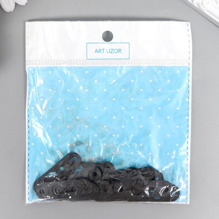 Петля для картины, фоторамки металл (набор 20 шт) чёрная 3,9х1,2 см