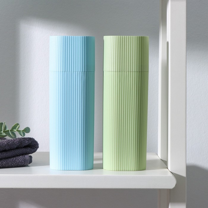 Футляр для зубной щётки и пасты, 19,5&times;6,5&times;4,5 см, цвет МИКС