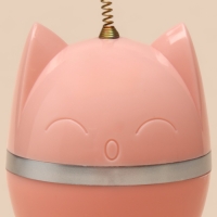 Игрушка-неваляшка "Перьевой взрыв" для кошек, 20 см, розовая