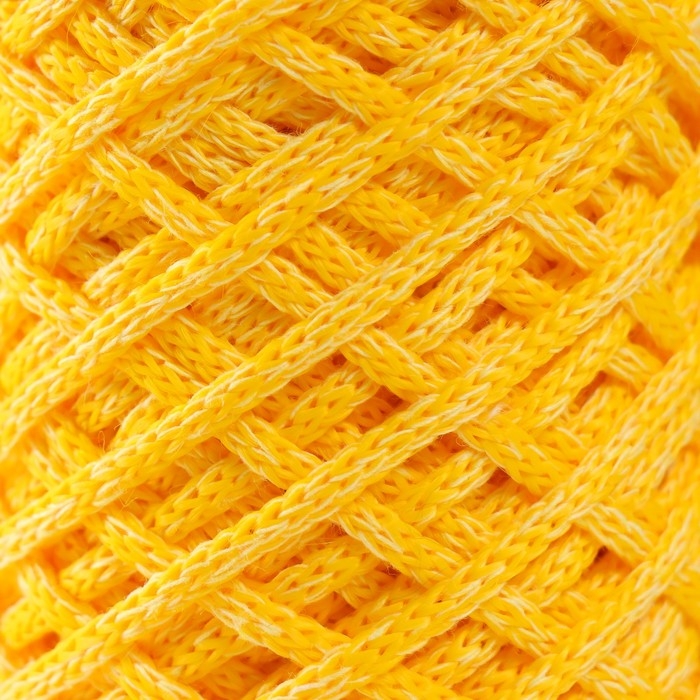 Шнур для вязания 35% хлопок,65% полипропилен 3 мм 85м/160&plusmn;10 гр (желтый)