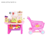Игровой модуль &laquo;Продуктовая лавка&raquo; с тележкой, 65 предметов, МИКС