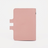 Визитница на кнопке, 24 карты, цвет розовый