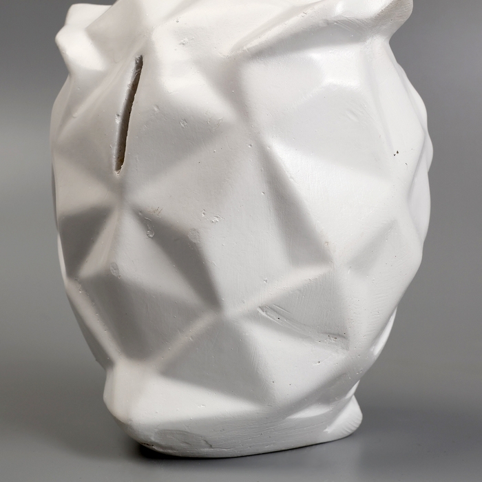 Копилка "Сова оригами" белая, 11х9,5х13,5см